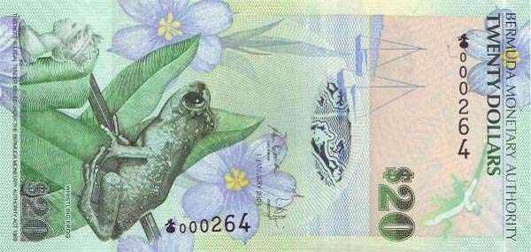 Бермуды: 20 долларов 2009 г. (аверс)